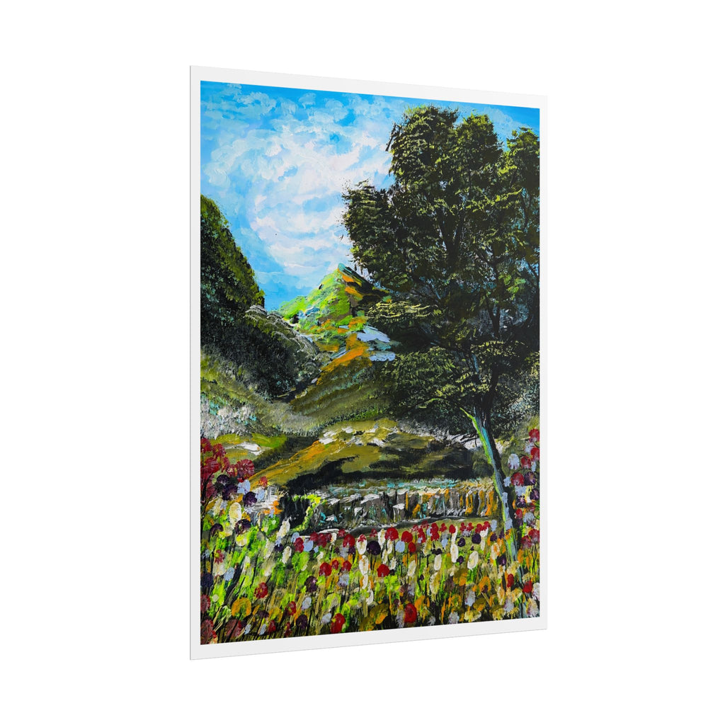 Where the Meadows Meet the Sky | حيث تلتقي المروج بالسماء — Ali Hadid Art Rolled Poster