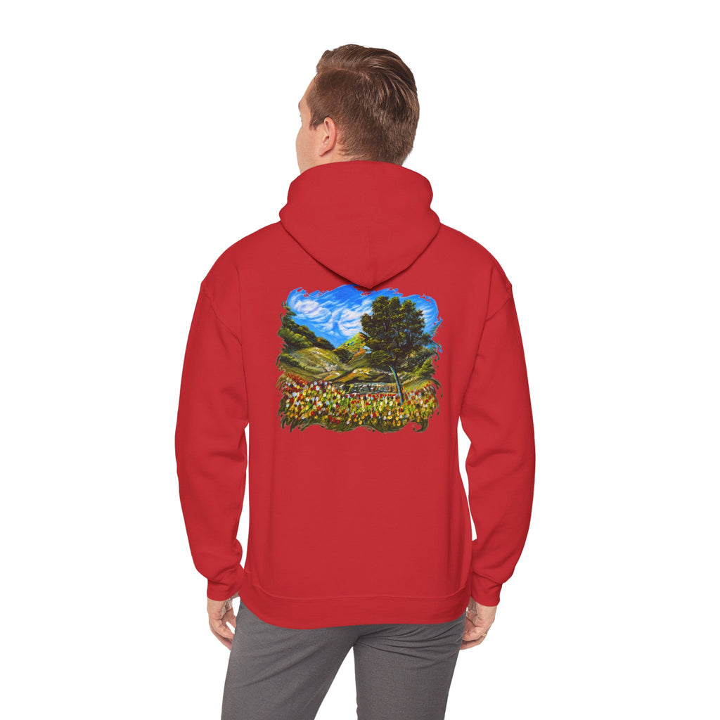 Where the Meadows Meet the Sky | حيث تلتقي المروج بالسماء — Ali Hadid Art Hoodie
