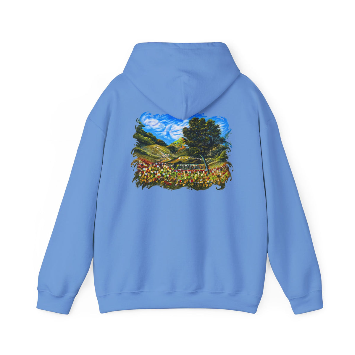 Where the Meadows Meet the Sky | حيث تلتقي المروج بالسماء — Ali Hadid Art Hoodie