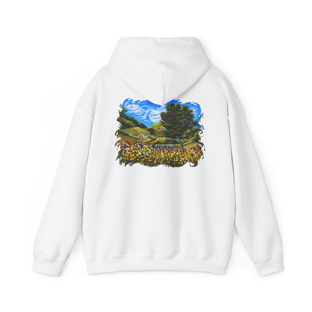 Where the Meadows Meet the Sky | حيث تلتقي المروج بالسماء — Ali Hadid Art Hoodie