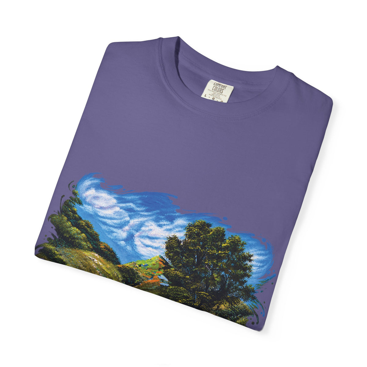 Where the Meadows Meet the Sky | حيث تلتقي المروج بالسماء — Ali Hadid Art T-Shirt