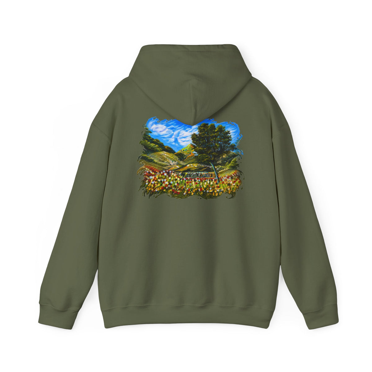 Where the Meadows Meet the Sky | حيث تلتقي المروج بالسماء — Ali Hadid Art Hoodie