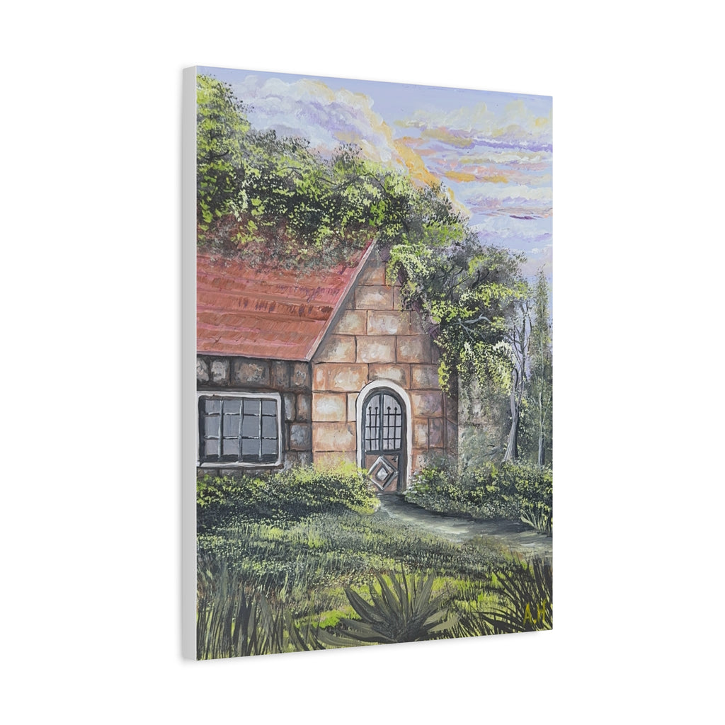 Baytna | بيتنا — Lebanese Stone House Canvas Featuring an Original Painting by Ali Hadid
