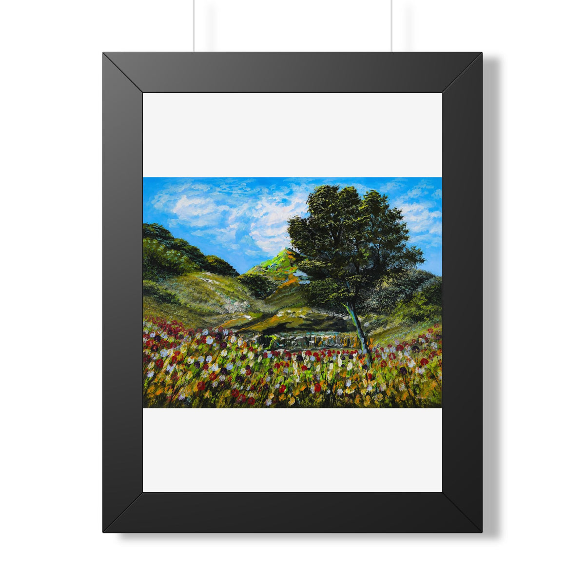 Where the Meadows Meet the Sky | حيث تلتقي المروج بالسماء — Ali Hadid Framed Art Poster