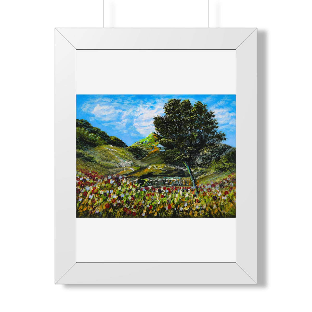 Where the Meadows Meet the Sky | حيث تلتقي المروج بالسماء — Ali Hadid Framed Art Poster