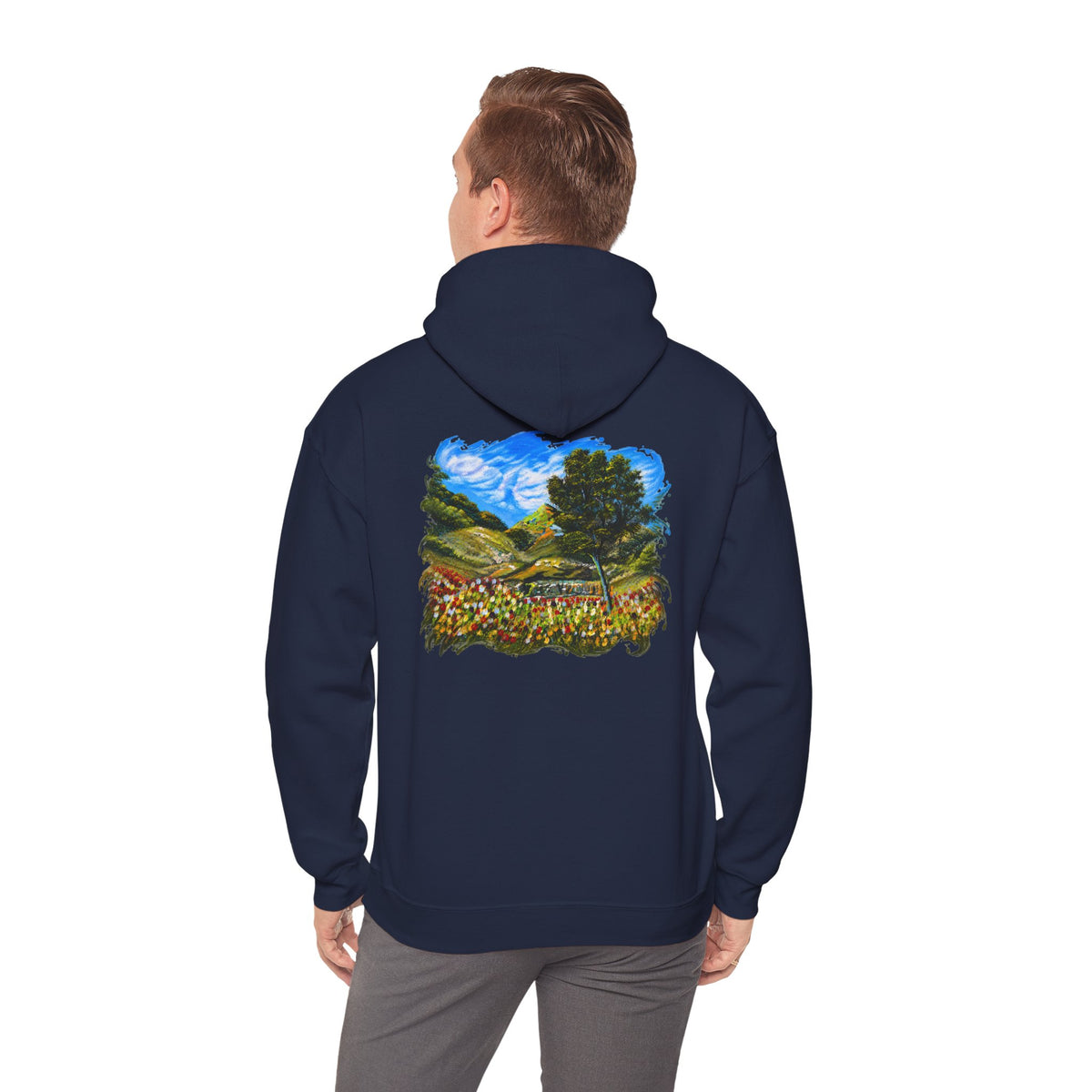 Where the Meadows Meet the Sky | حيث تلتقي المروج بالسماء — Ali Hadid Art Hoodie