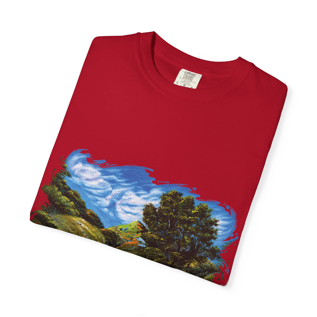 Where the Meadows Meet the Sky | حيث تلتقي المروج بالسماء — Ali Hadid Art T-Shirt