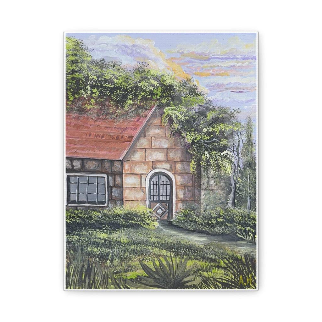 Baytna | بيتنا — Lebanese Stone House Canvas Featuring an Original Painting by Ali Hadid