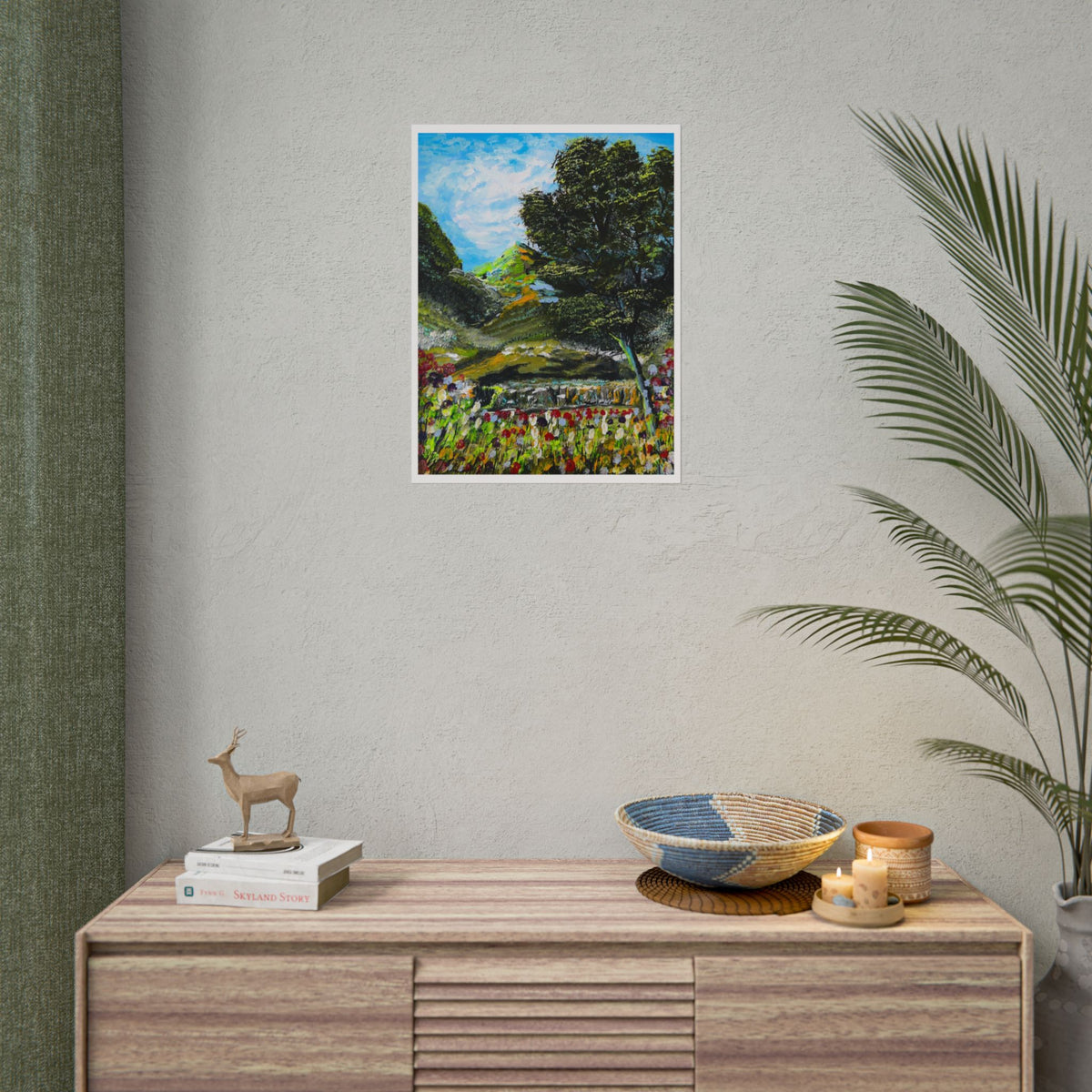 Where the Meadows Meet the Sky | حيث تلتقي المروج بالسماء — Ali Hadid Art Rolled Poster