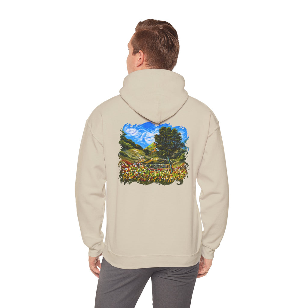 Where the Meadows Meet the Sky | حيث تلتقي المروج بالسماء — Ali Hadid Art Hoodie