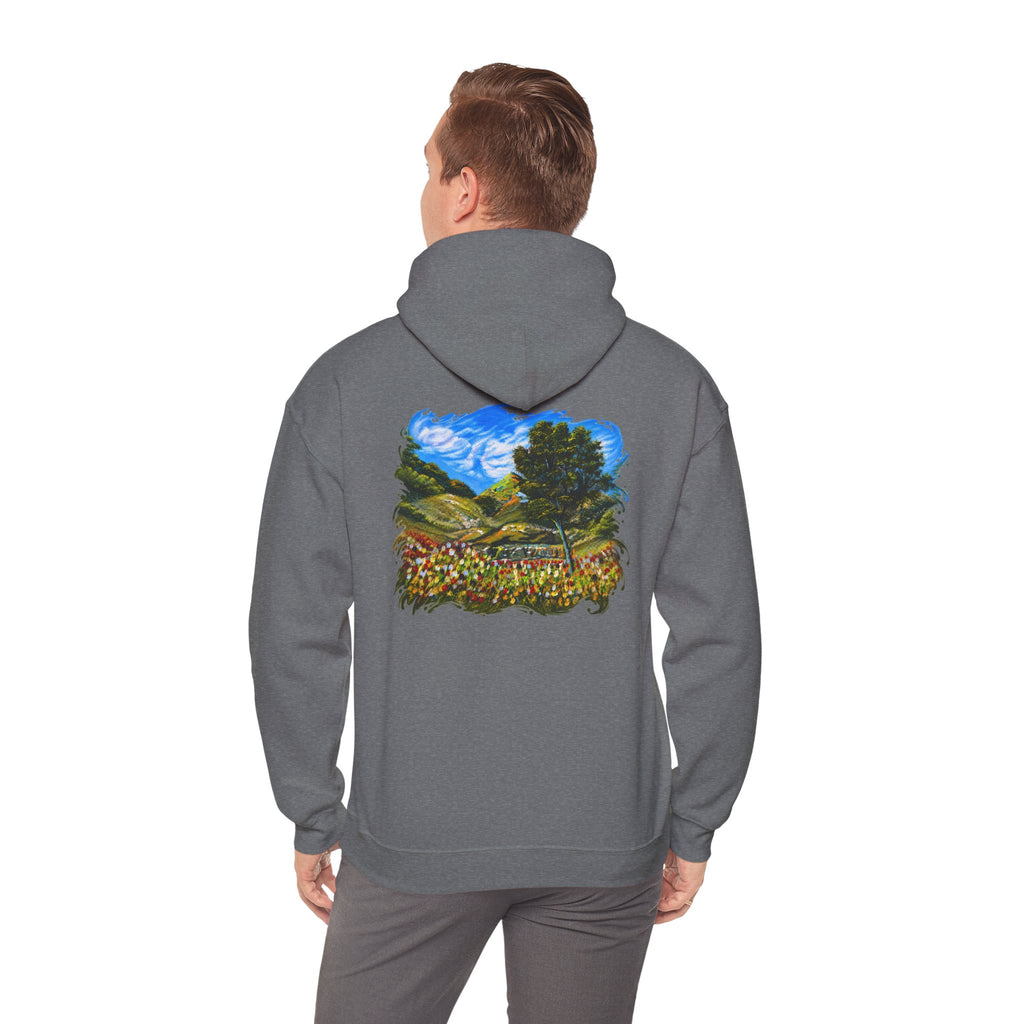 Where the Meadows Meet the Sky | حيث تلتقي المروج بالسماء — Ali Hadid Art Hoodie
