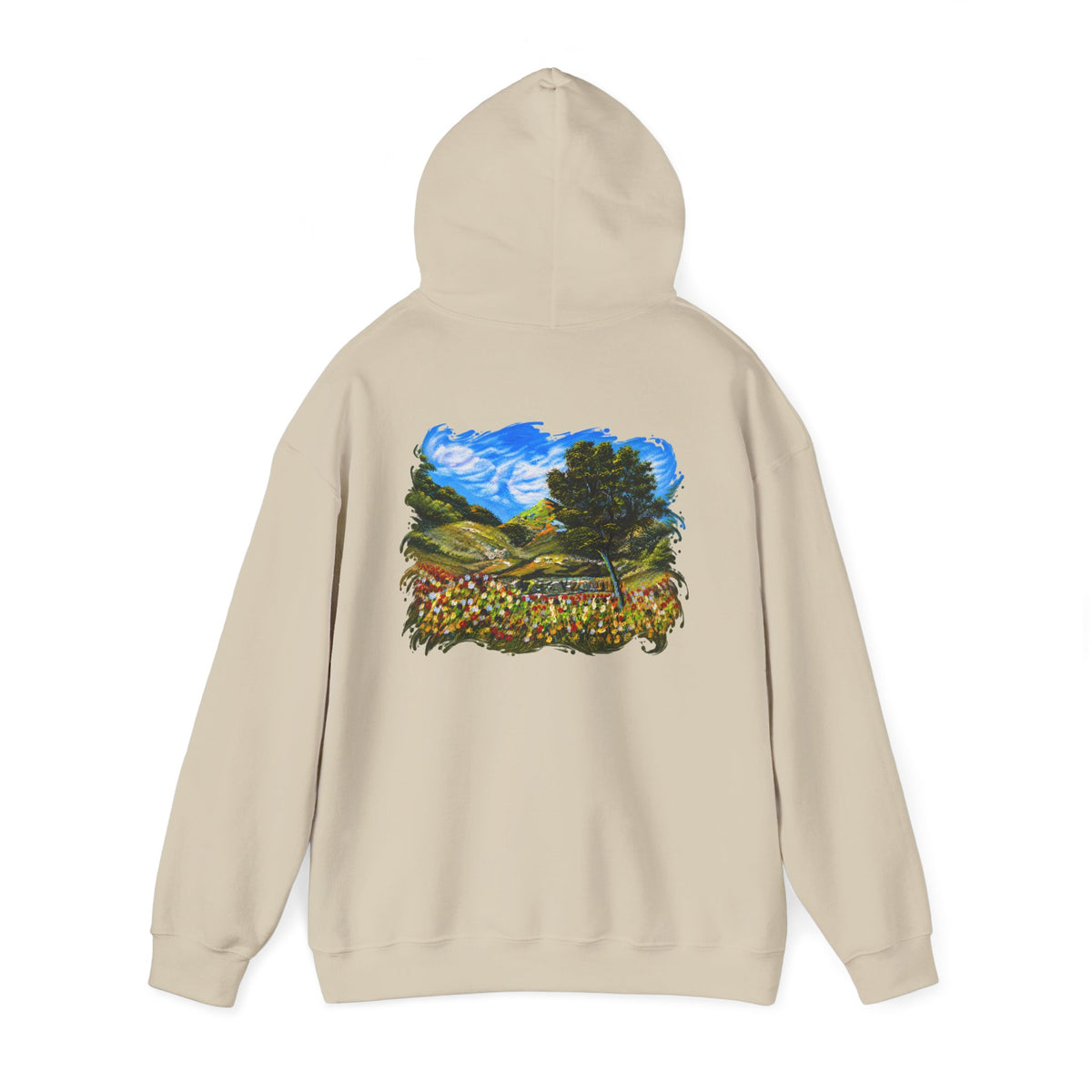Where the Meadows Meet the Sky | حيث تلتقي المروج بالسماء — Ali Hadid Art Hoodie