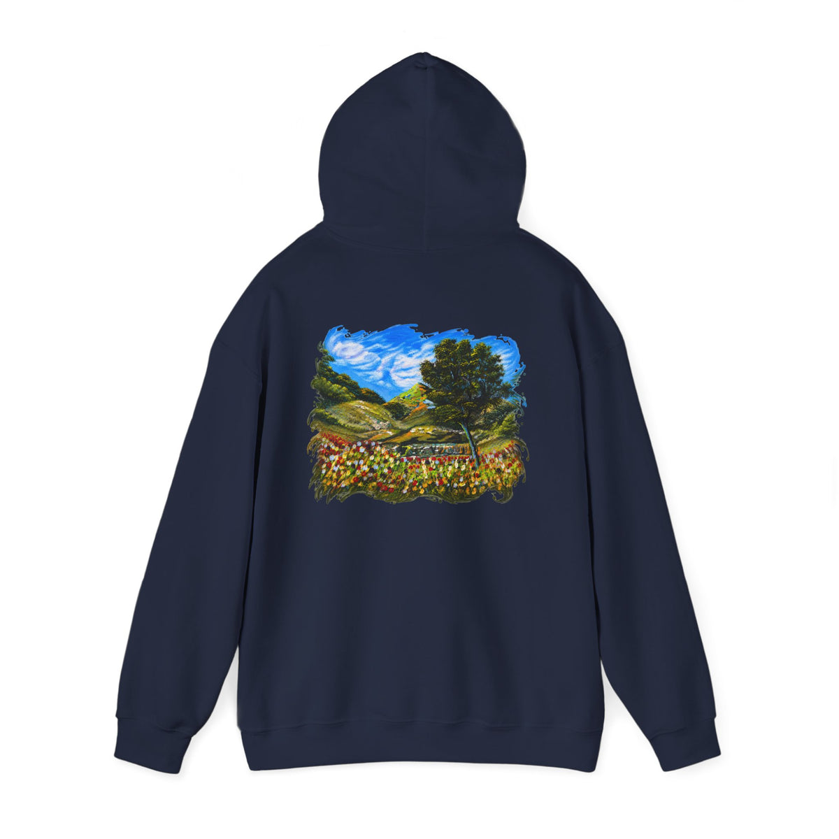 Where the Meadows Meet the Sky | حيث تلتقي المروج بالسماء — Ali Hadid Art Hoodie