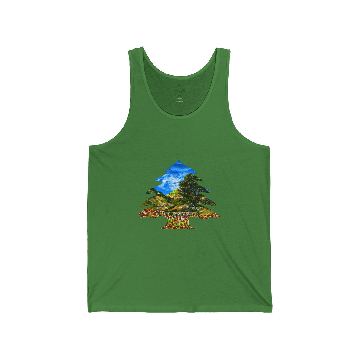 Where the Meadows Meet the Sky | حيث تلتقي المروج بالسماء Tank Top — Lebanese Landscape Art