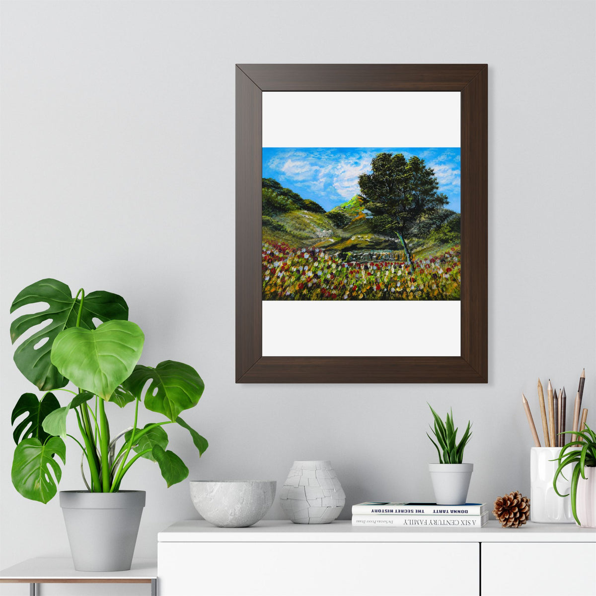 Where the Meadows Meet the Sky | حيث تلتقي المروج بالسماء — Ali Hadid Framed Art Poster