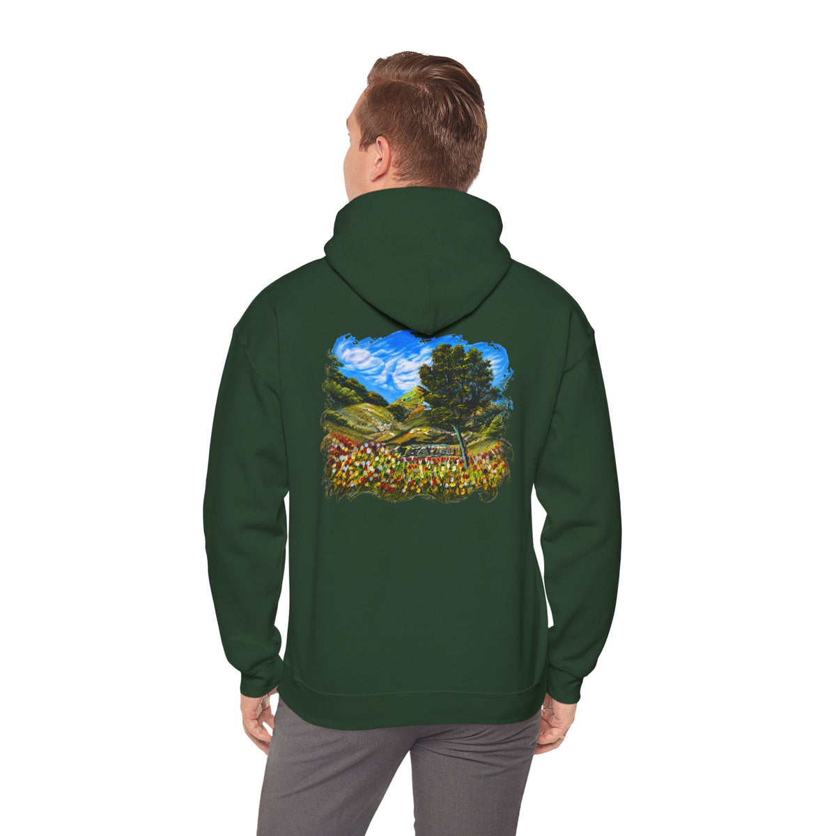 Where the Meadows Meet the Sky | حيث تلتقي المروج بالسماء — Ali Hadid Art Hoodie