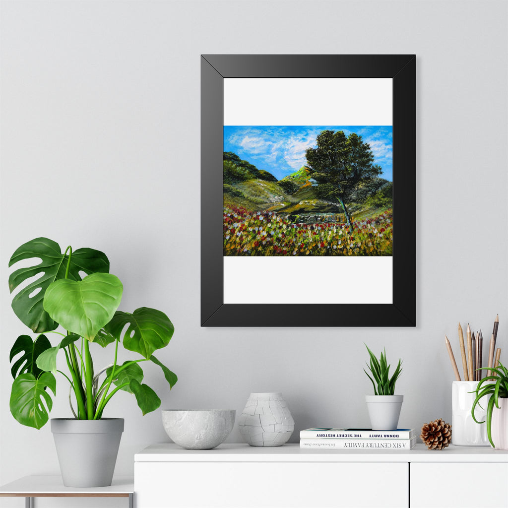 Where the Meadows Meet the Sky | حيث تلتقي المروج بالسماء — Ali Hadid Framed Art Poster