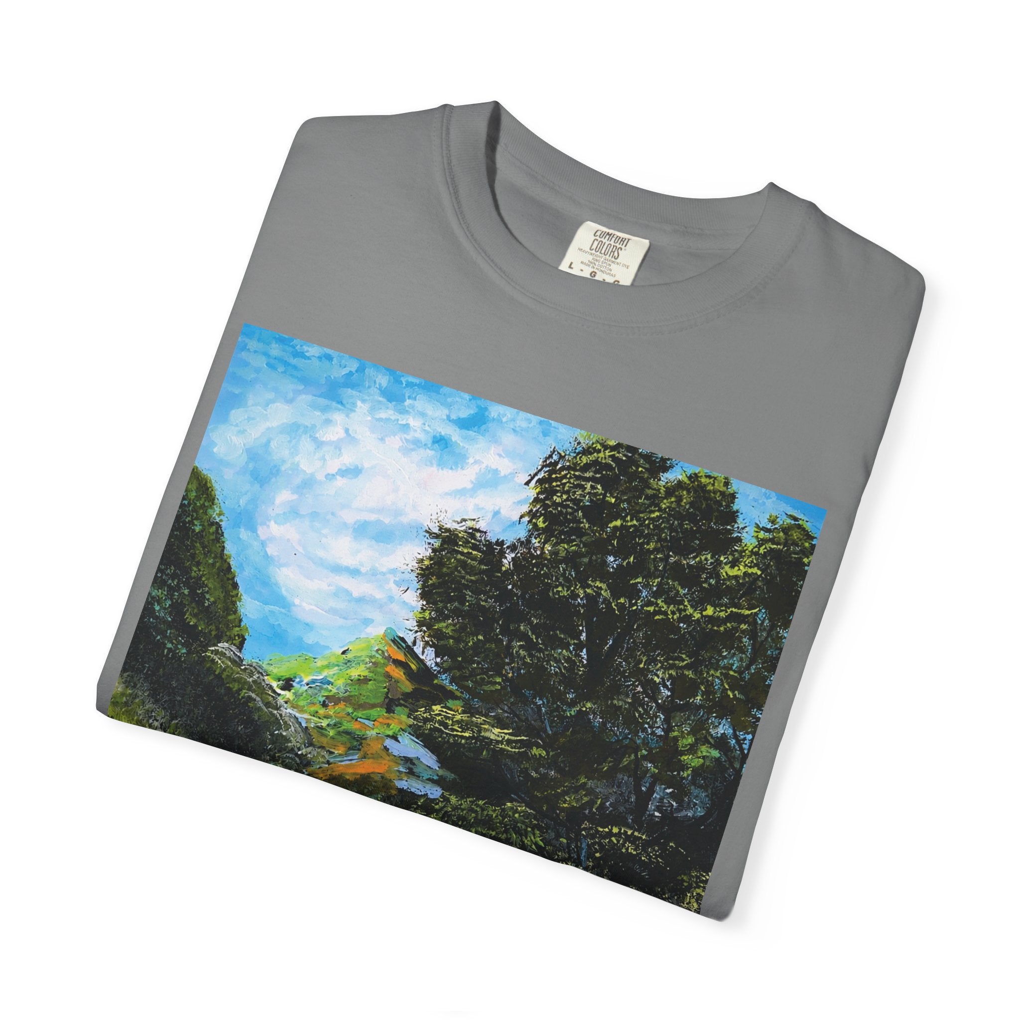 Where the Meadows Meet the Sky | حيث تلتقي المروج بالسماء — Ali Hadid Art T-Shirt