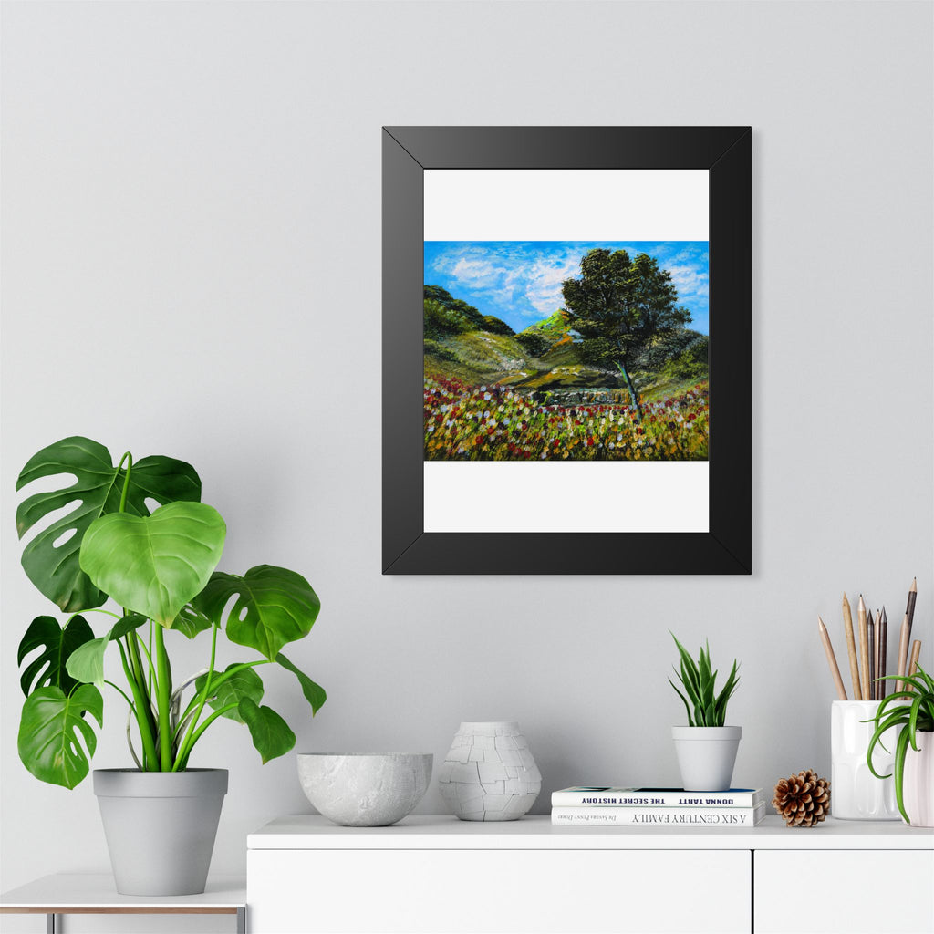 Where the Meadows Meet the Sky | حيث تلتقي المروج بالسماء — Ali Hadid Framed Art Poster