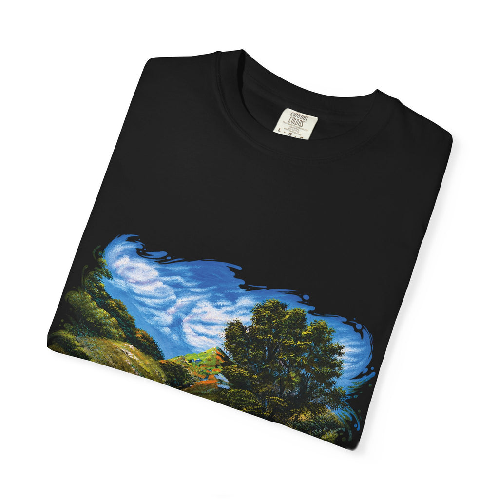 Where the Meadows Meet the Sky | حيث تلتقي المروج بالسماء — Ali Hadid Art T-Shirt