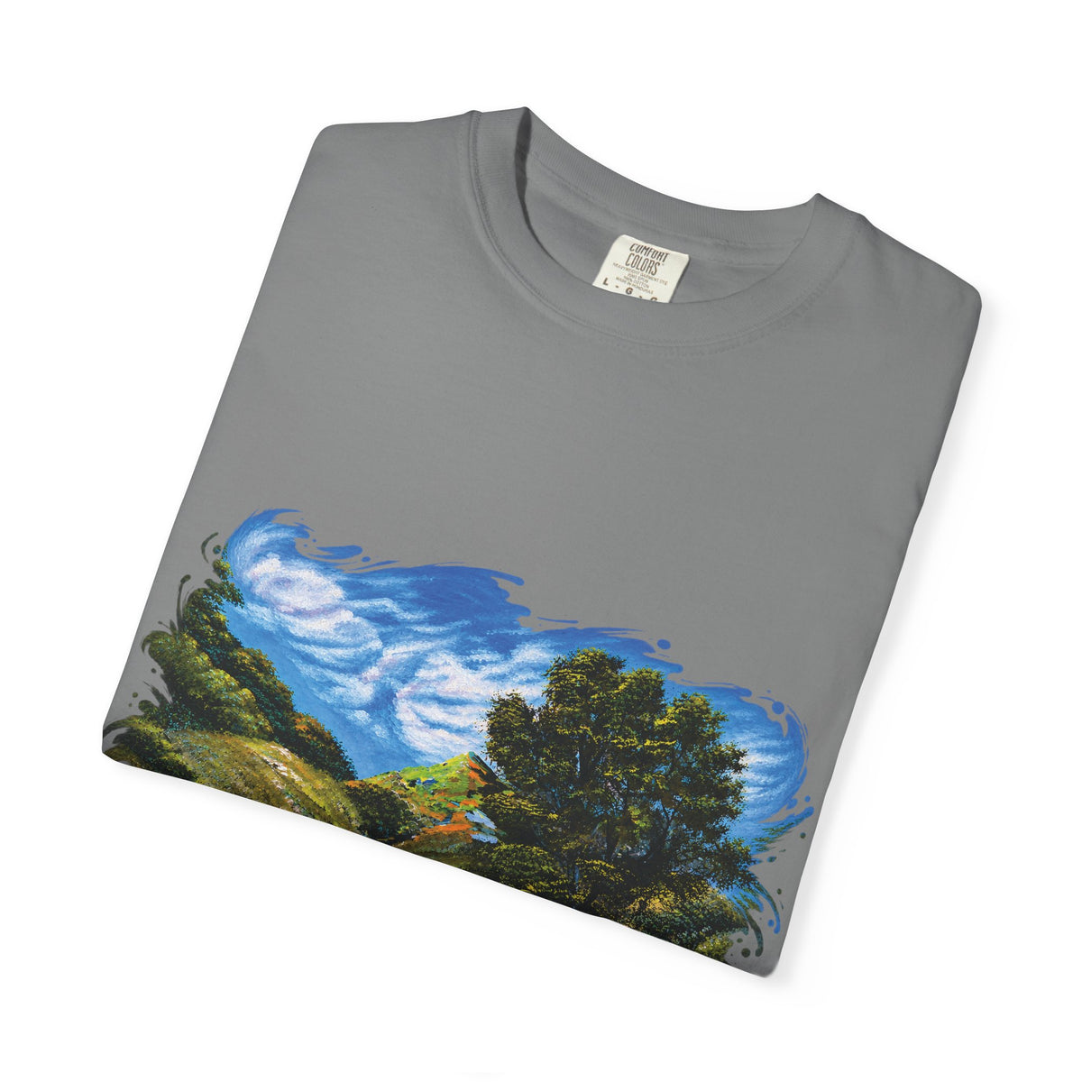Where the Meadows Meet the Sky | حيث تلتقي المروج بالسماء — Ali Hadid Art T-Shirt