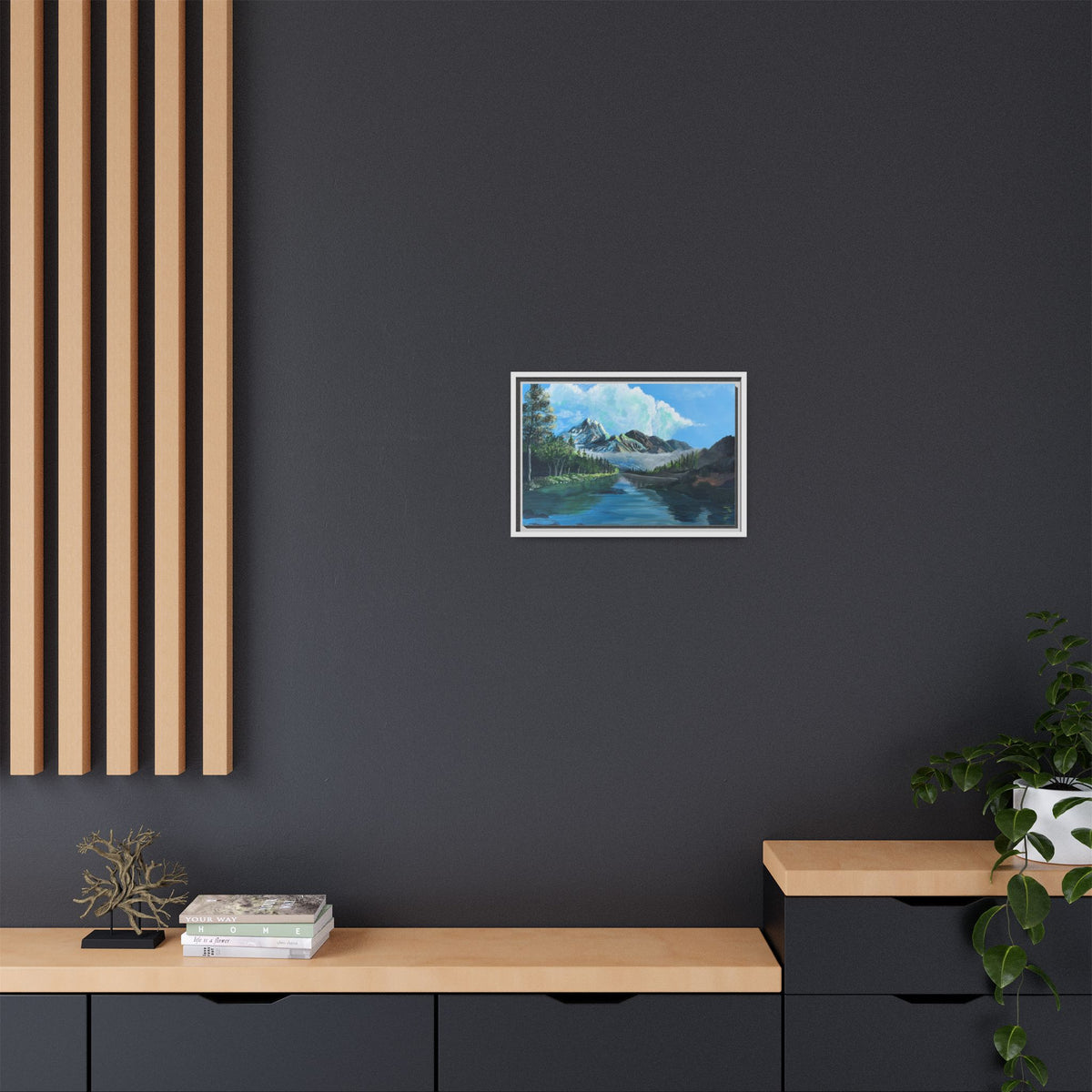 Sukoon Al Jibal | سكون الجبال — Framed Mountain Landscape by Ali Hadid