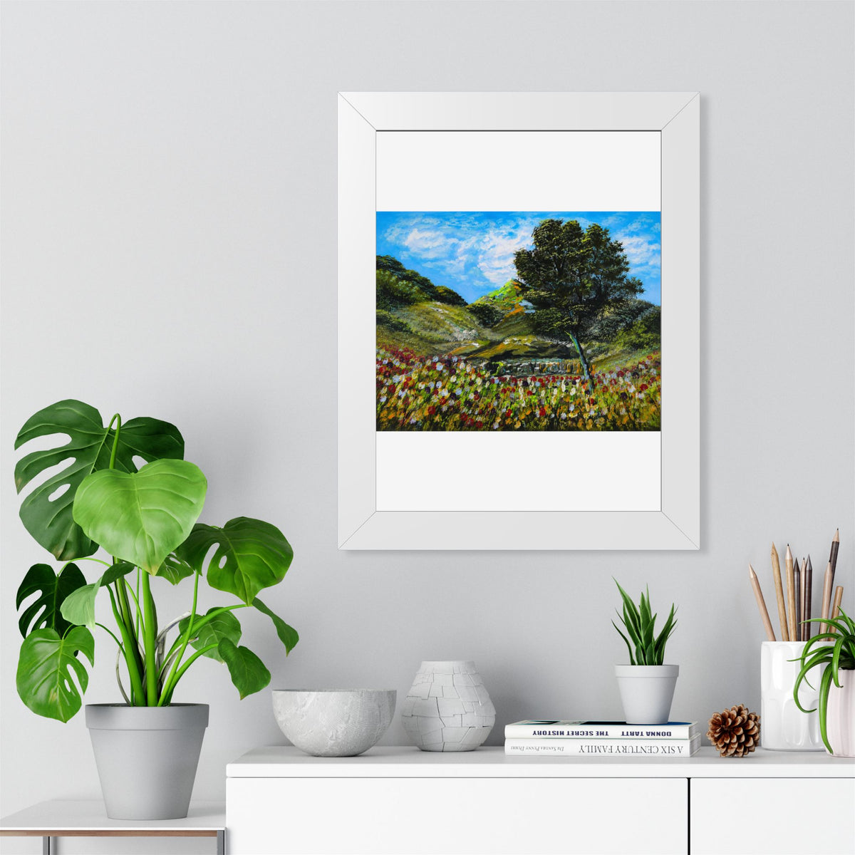 Where the Meadows Meet the Sky | حيث تلتقي المروج بالسماء — Ali Hadid Framed Art Poster