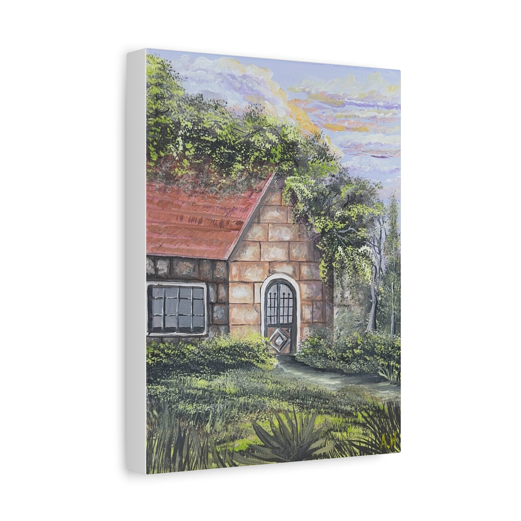 Baytna | بيتنا — Lebanese Stone House Canvas Featuring an Original Painting by Ali Hadid