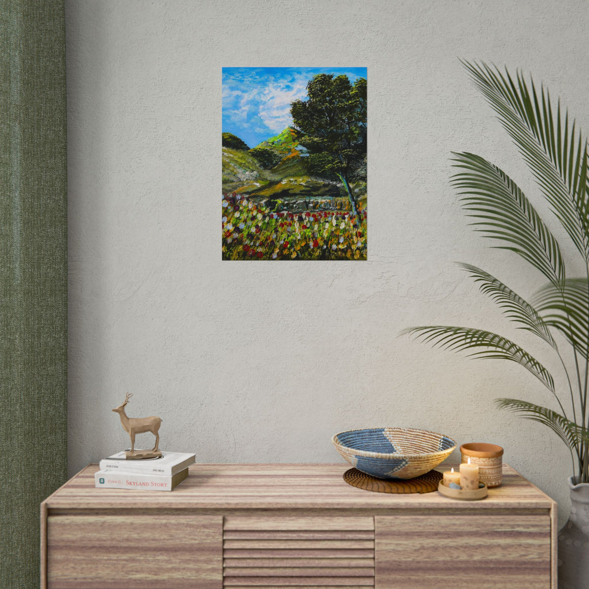 Where the Meadows Meet the Sky | حيث تلتقي المروج بالسماء — Ali Hadid Art Rolled Poster