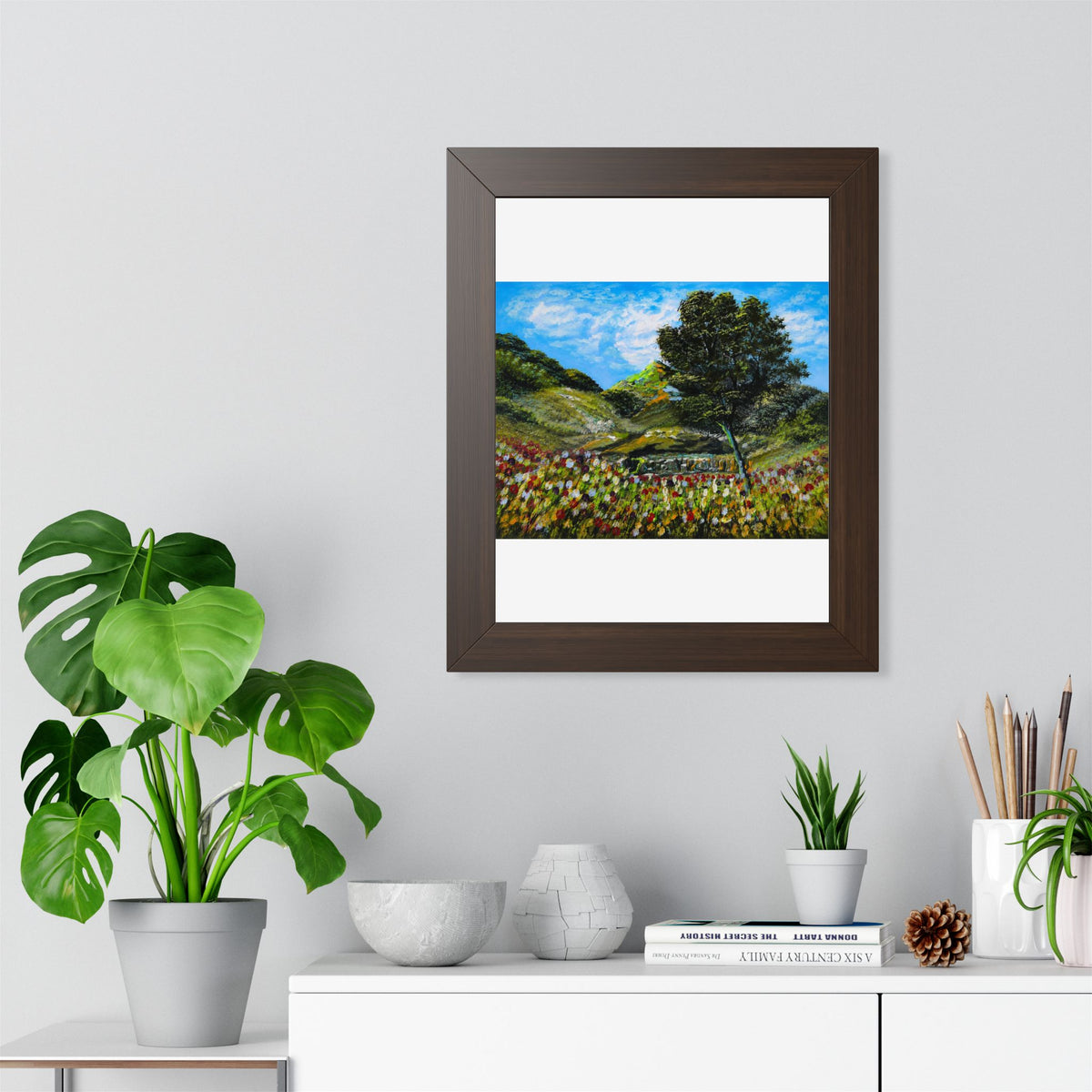 Where the Meadows Meet the Sky | حيث تلتقي المروج بالسماء — Ali Hadid Framed Art Poster