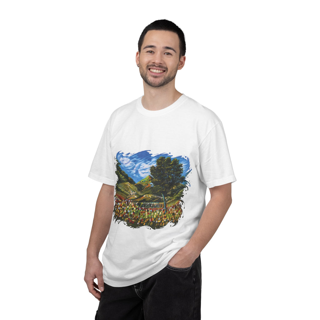 Where the Meadows Meet the Sky | حيث تلتقي المروج بالسماء — Ali Hadid Art T-Shirt