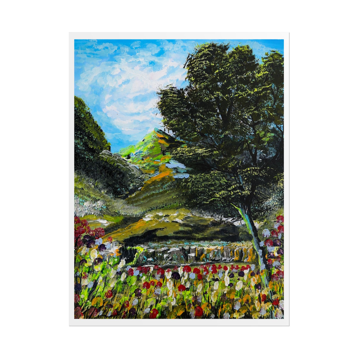 Where the Meadows Meet the Sky | حيث تلتقي المروج بالسماء — Ali Hadid Art Rolled Poster
