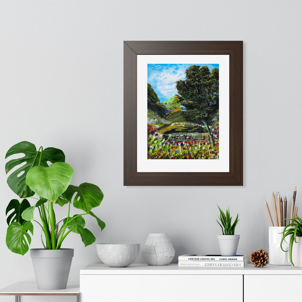 Where the Meadows Meet the Sky | حيث تلتقي المروج بالسماء — Ali Hadid Framed Art Poster