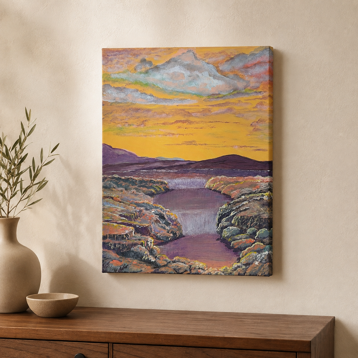 A Current Through Time Canvas - Ali Hadid Art