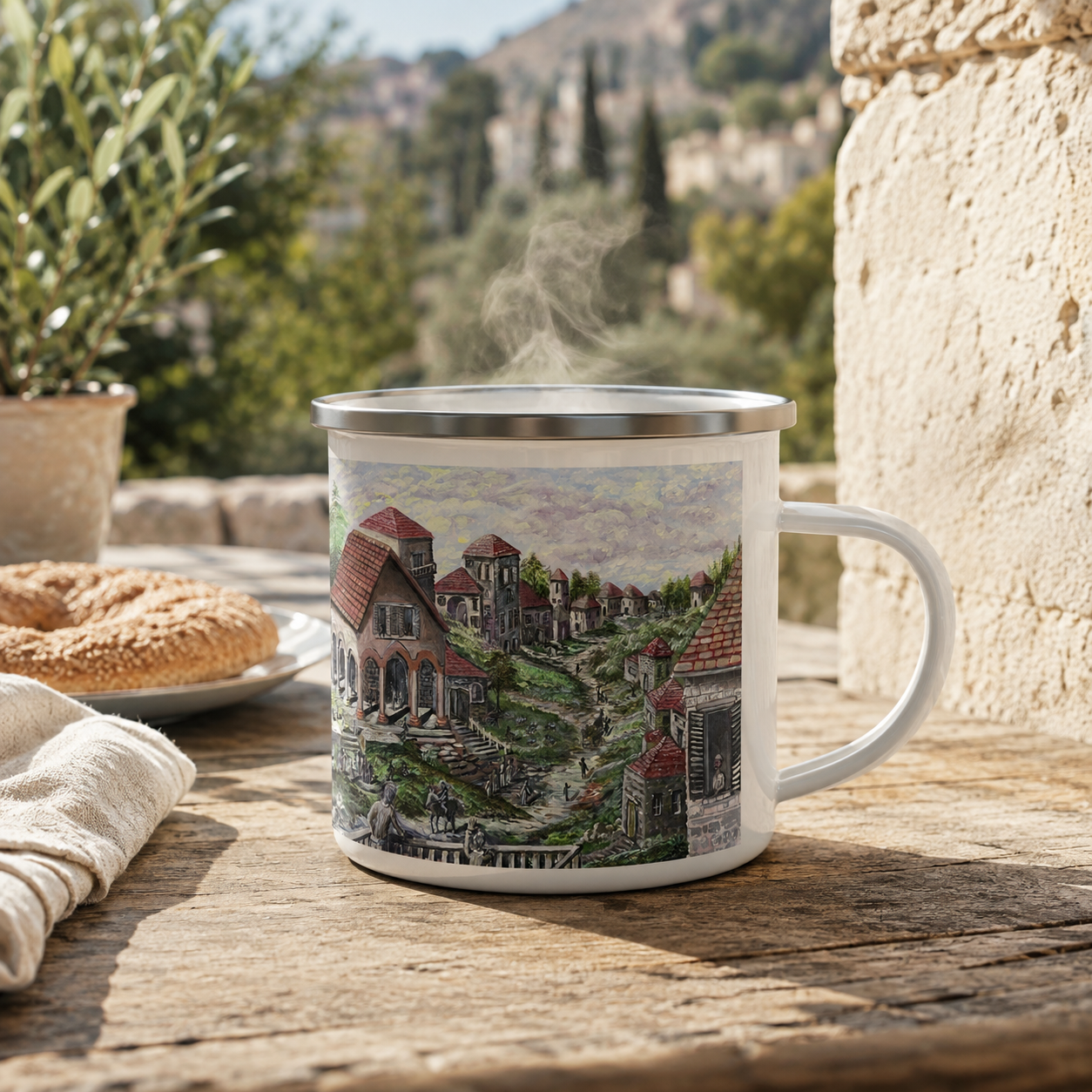 Ahl Al Dar | أهل الدار — Ali Hadid Art Enamel Mug
