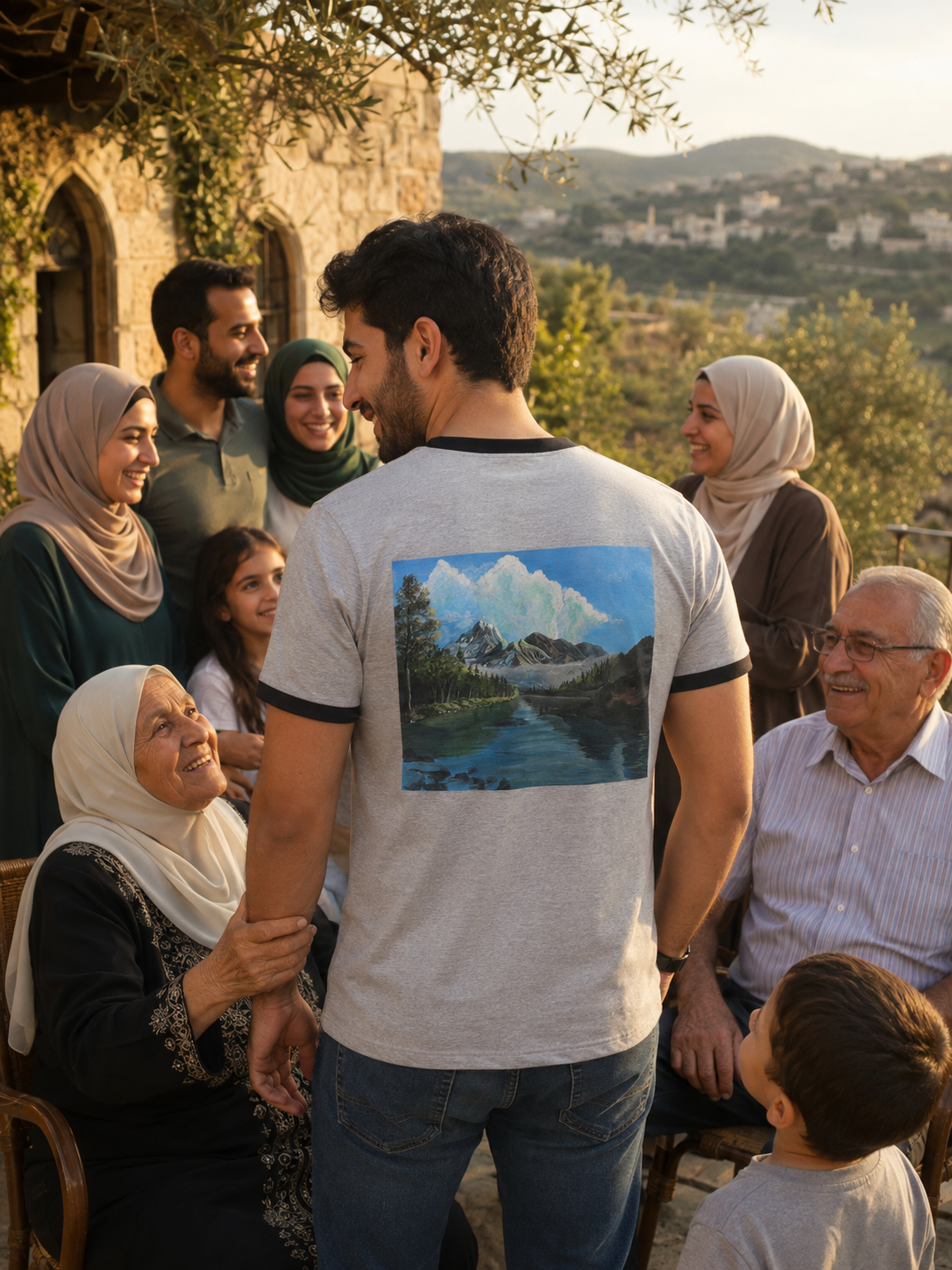Sukoon Al Jibal | سكون الجبال — The Stillness of the Mountains Art T-Shirt