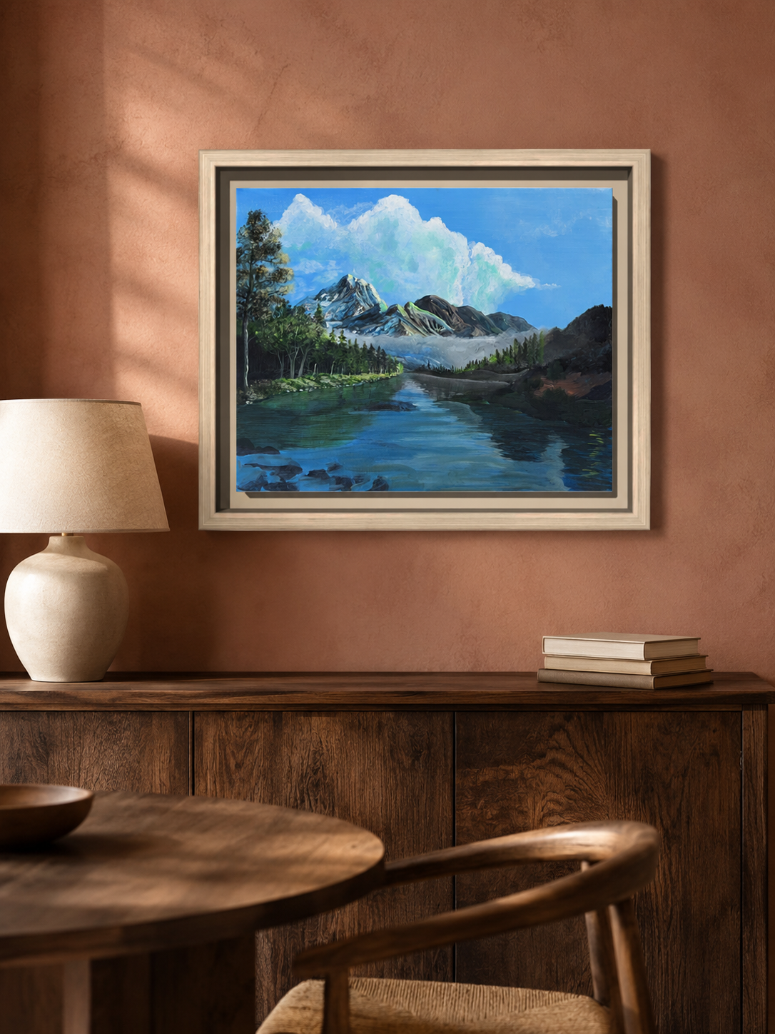 Sukoon Al Jibal | سكون الجبال — Framed Mountain Landscape by Ali Hadid