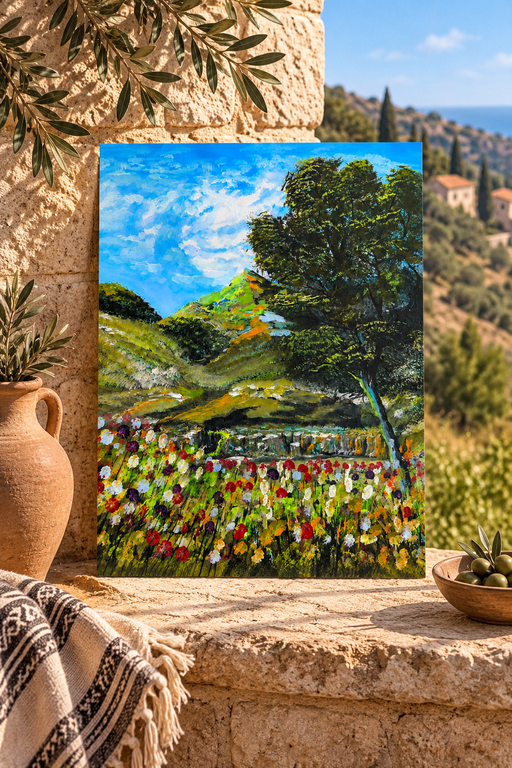 Where the Meadows Meet the Sky | حيث تلتقي المروج بالسماء — Ali Hadid Art Rolled Poster
