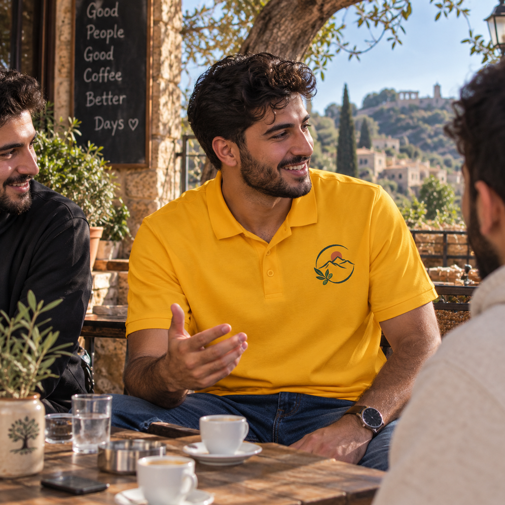 Trab El Jnub Logo Polo Shirt | تراب الجنوب — Lebanese Heritage Polo