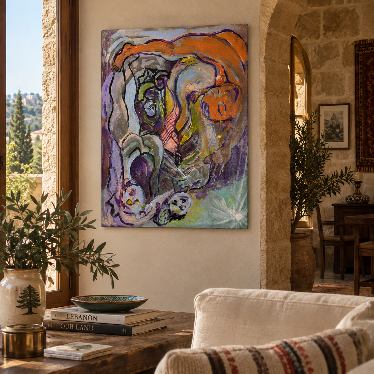 Echoes of the Ancestors | أصداء الأجداد — Lebanese Abstract Canvas Art