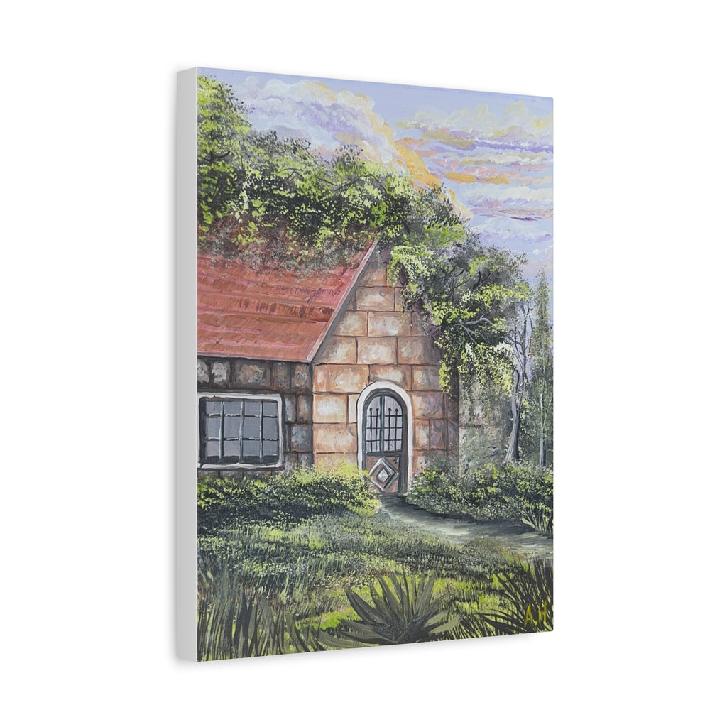 Baytna | بيتنا — Lebanese Stone House Canvas Featuring an Original Painting by Ali Hadid