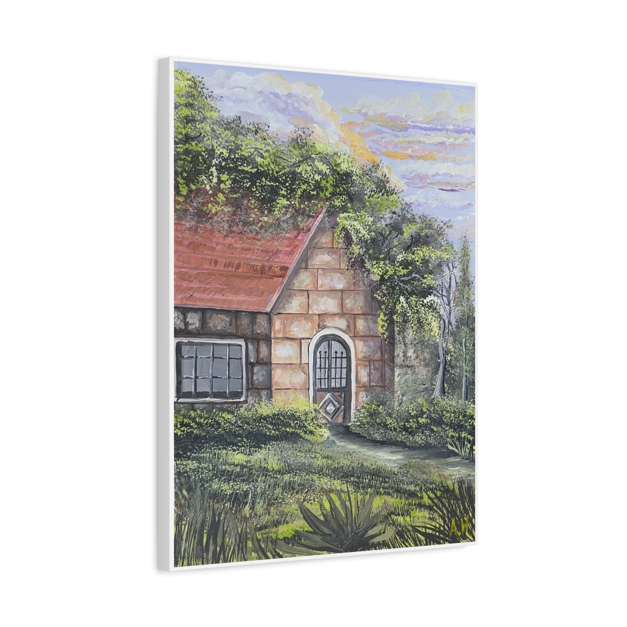 Baytna | بيتنا — Lebanese Stone House Canvas Featuring an Original Painting by Ali Hadid