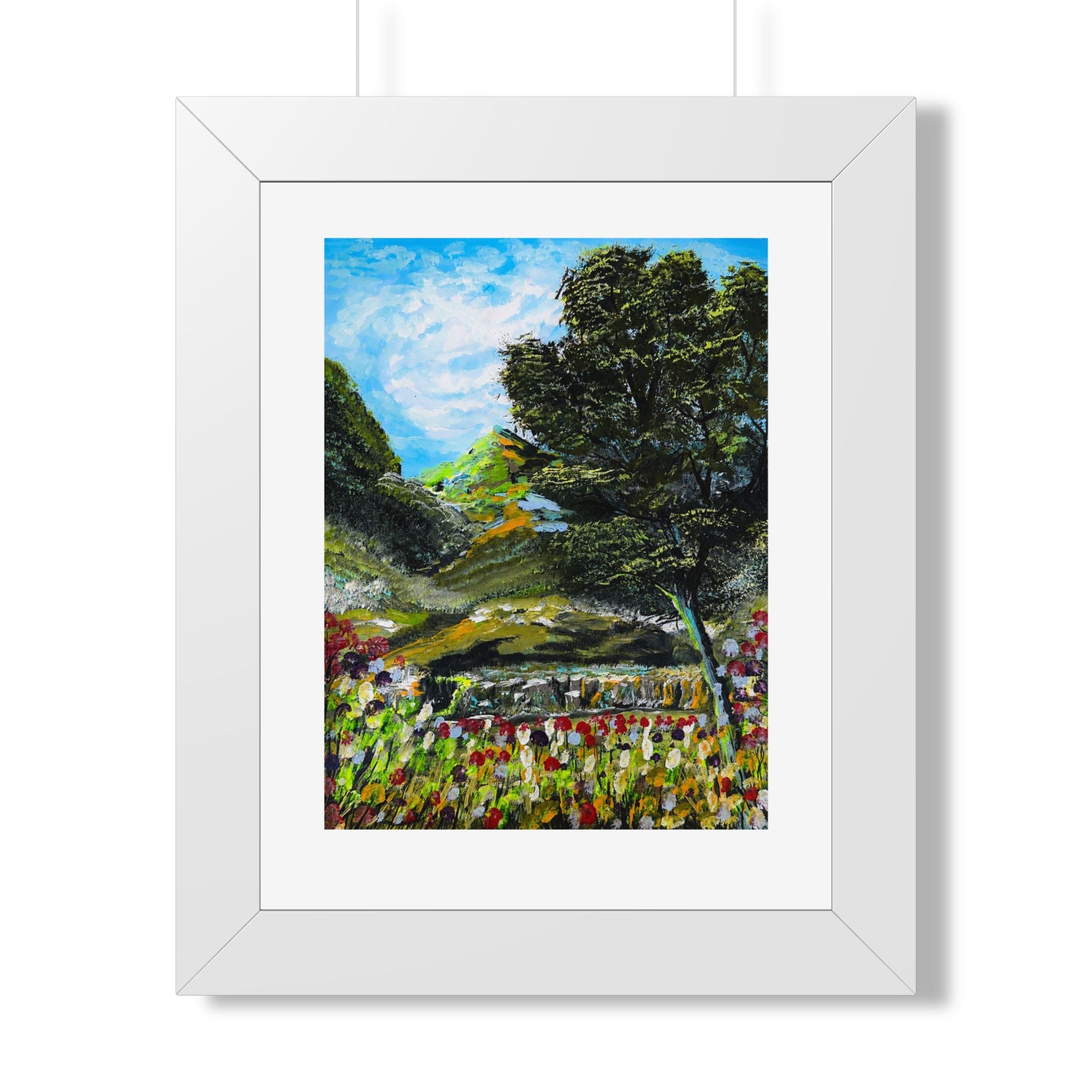 Where the Meadows Meet the Sky | حيث تلتقي المروج بالسماء — Ali Hadid Framed Art Poster
