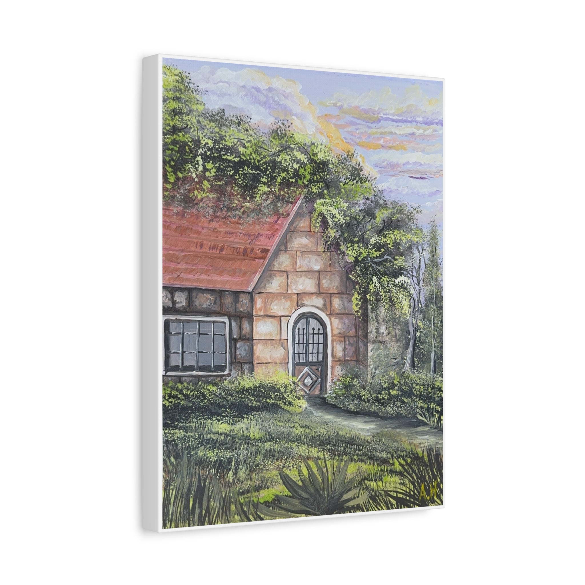 Baytna | بيتنا — Lebanese Stone House Canvas Featuring an Original Painting by Ali Hadid