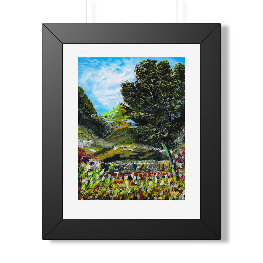 Where the Meadows Meet the Sky | حيث تلتقي المروج بالسماء — Ali Hadid Framed Art Poster