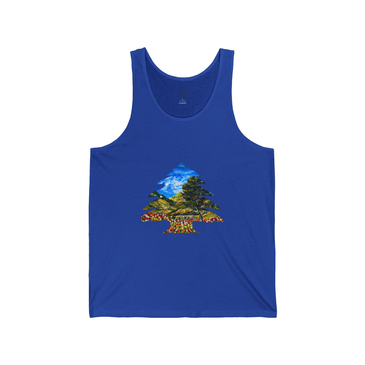 Where the Meadows Meet the Sky | حيث تلتقي المروج بالسماء Tank Top — Lebanese Landscape Art