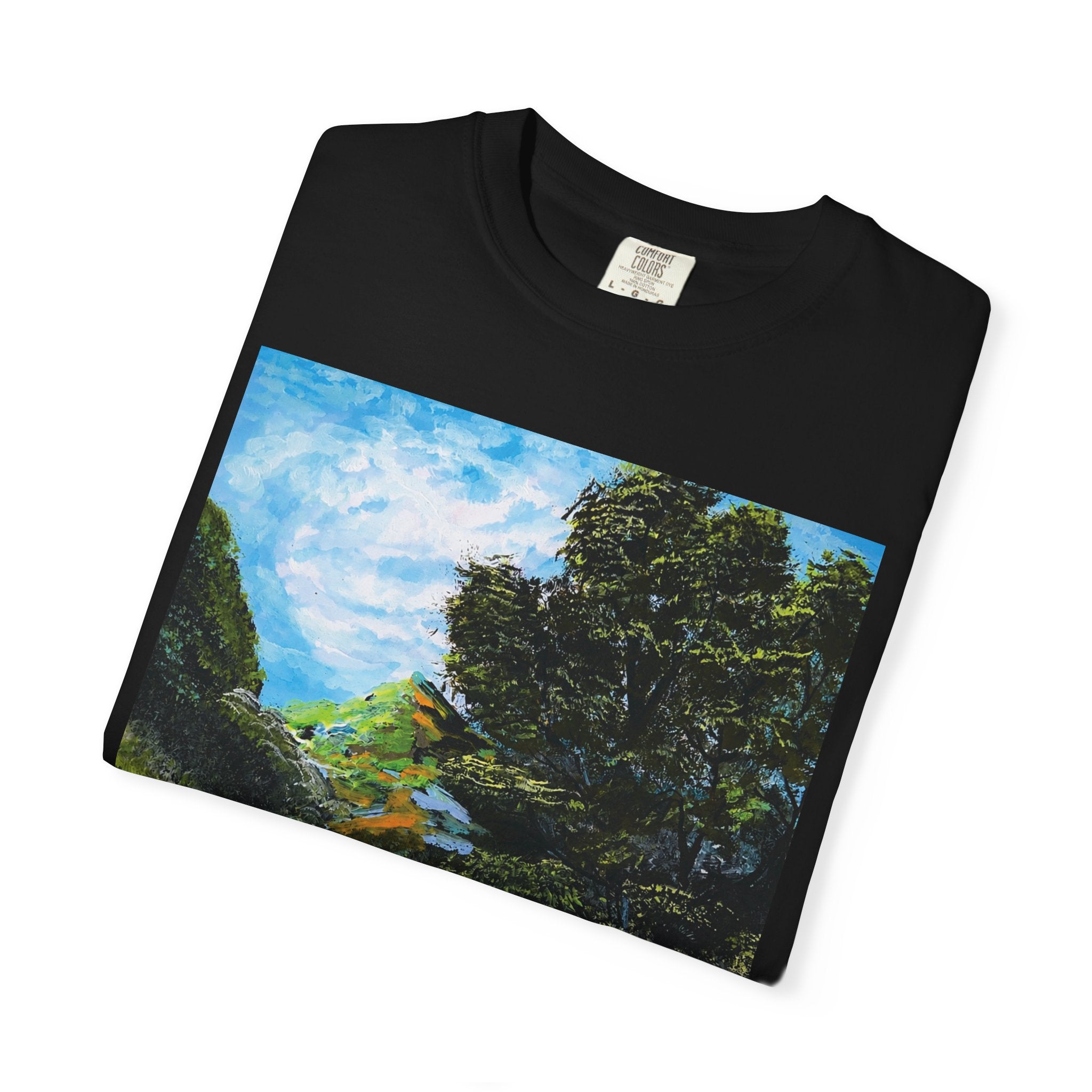 Where the Meadows Meet the Sky | حيث تلتقي المروج بالسماء — Ali Hadid Art T-Shirt