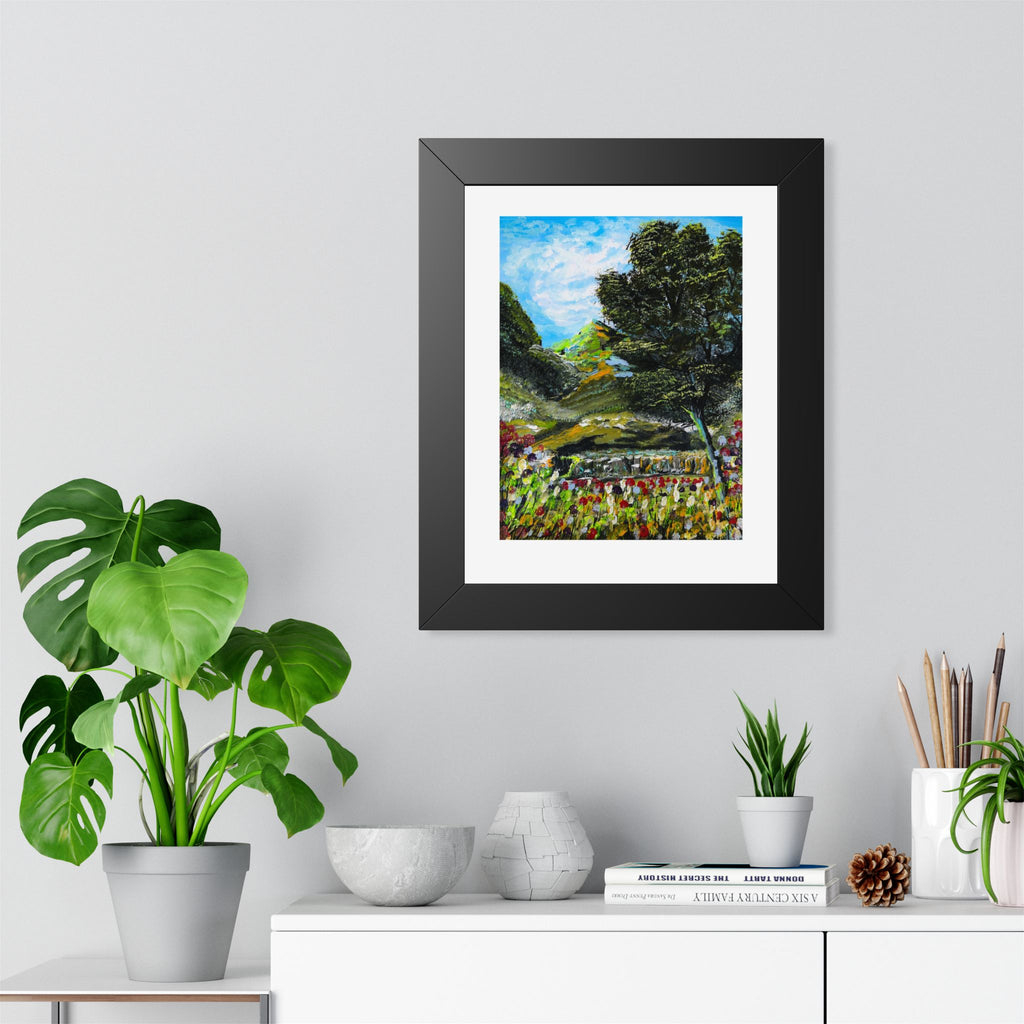 Where the Meadows Meet the Sky | حيث تلتقي المروج بالسماء — Ali Hadid Framed Art Poster