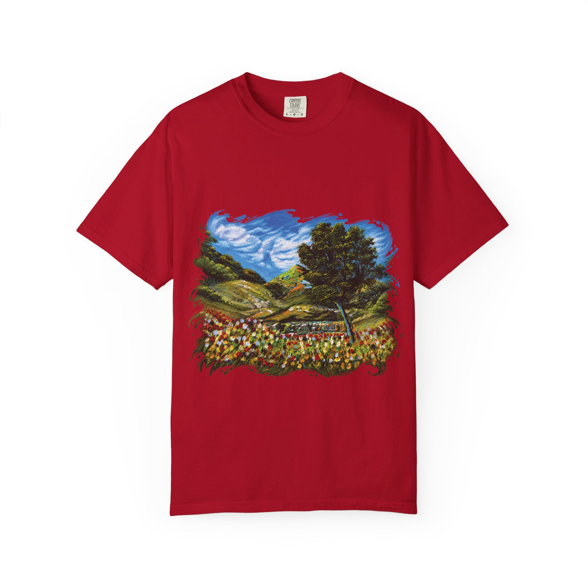Where the Meadows Meet the Sky | حيث تلتقي المروج بالسماء — Ali Hadid Art T-Shirt