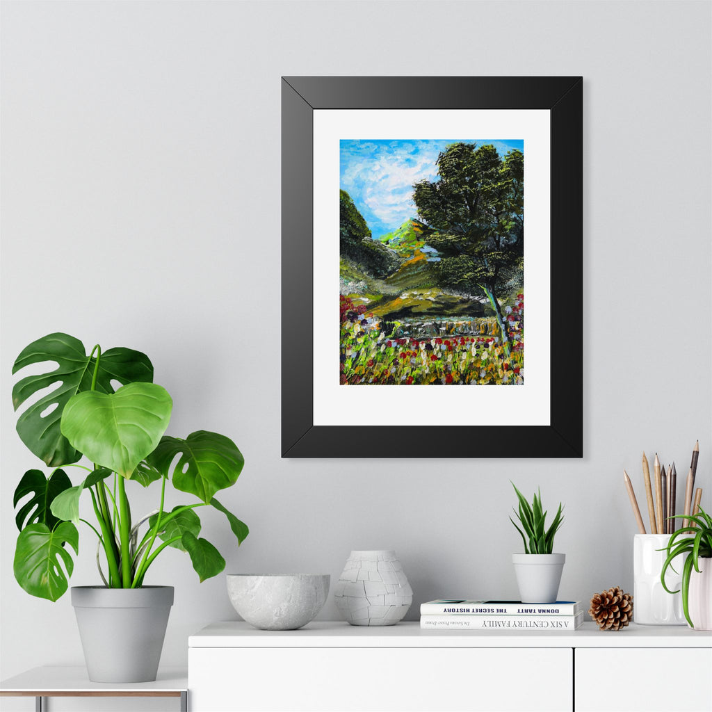 Where the Meadows Meet the Sky | حيث تلتقي المروج بالسماء — Ali Hadid Framed Art Poster